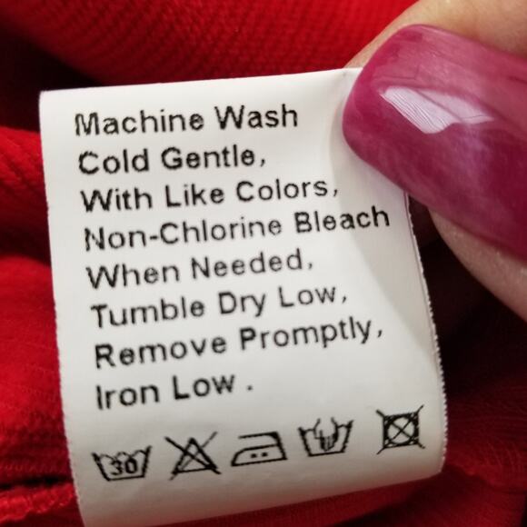 BTFBM Women's Red Corduroy Button Up Shirt Dress Pockets Tie Waist Long Slv Sz L - Picture 8 of 8